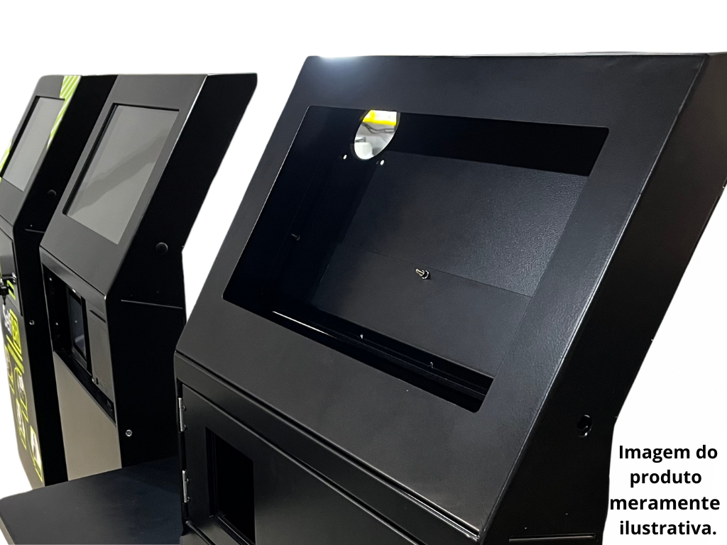 Gabinete para montagem de Totem de Autoatendimento SelfBR -  Porta Frontal com Abertura para Leitor de Código de Barras