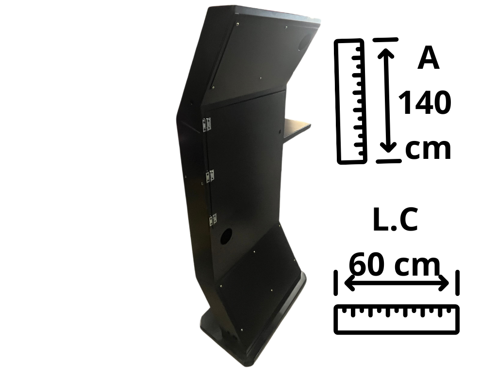 Gabinete para montagem de Totem de Autoatendimento SelfBR -  Porta Frontal com Abertura para Leitor de Código de Barras