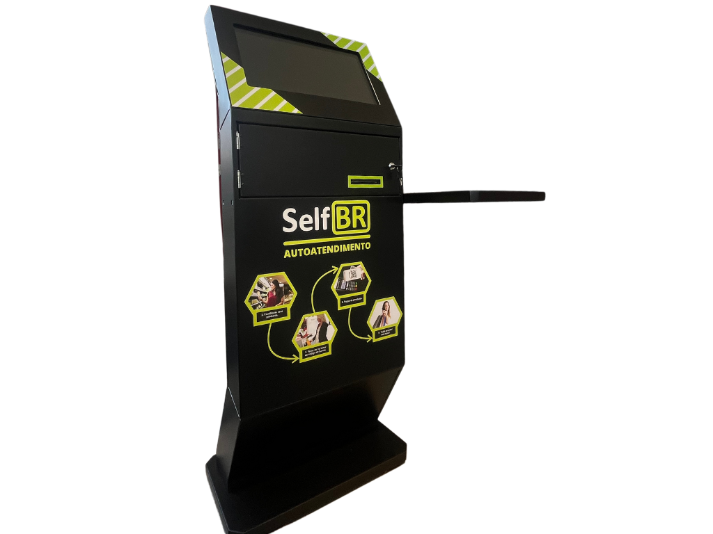 Totem de Autoatendimento SelfBR Básico + DDO Frente Autoatendimento - Versão Pesagem de Produtos (Padarias e Afins)