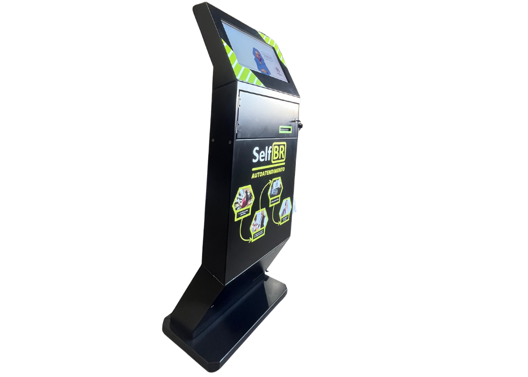 Totem de Autoatendimento SelfBR Básico + DDO Frente Autoatendimento - Versão Pesagem de Produtos (Padarias e Afins)
