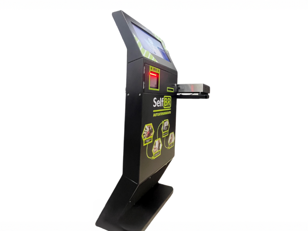 Totem de Autoatendimento SelfBR Básico + DDO Frente Autoatendimento - Versão Pesagem de Produtos (Padarias e Afins)