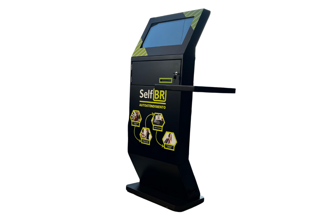 Totem de Autoatendimento SelfBR Básico + SelfBR TV para Emissão de Senhas