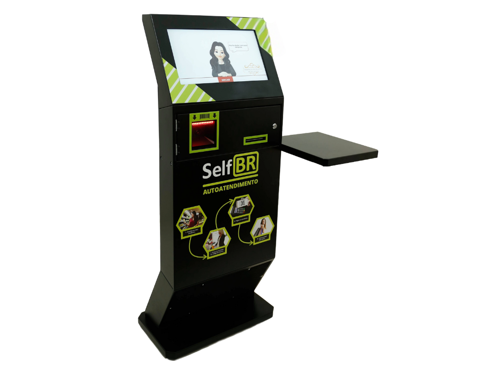 Totem de Autoatendimento SelfBR Padrão + DDO Frente Autoatendimento - Versão Loja Autônoma