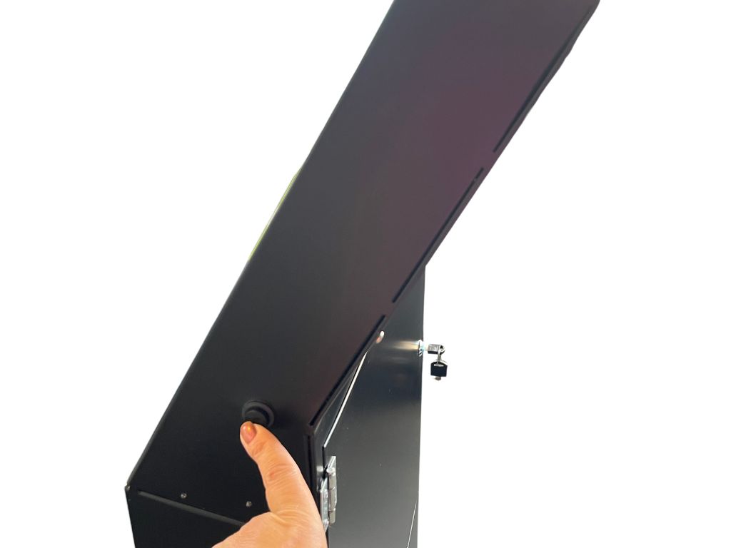 Totem de Autoatendimento SelfBR Padrão +  Semáforo + DDO Frente Self Checkout - Versão Self Checkout para Supermercados