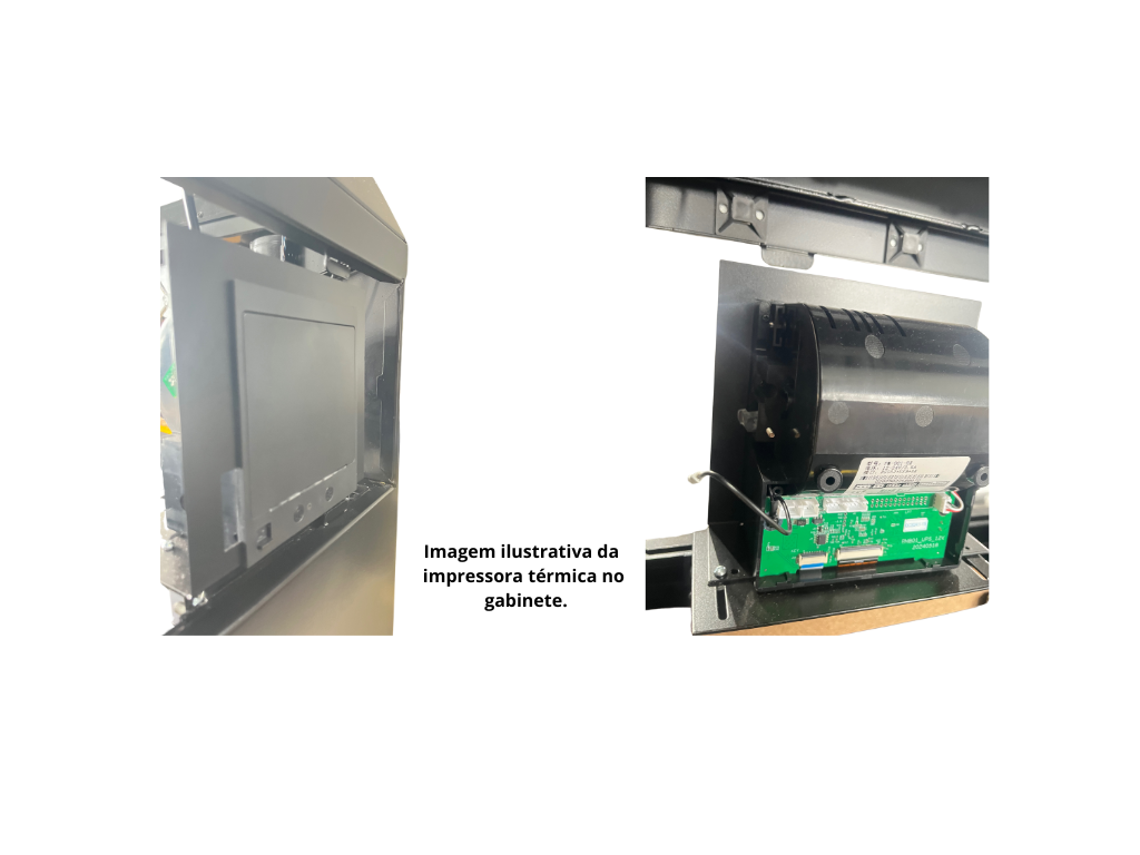 Gabinete  + Monitor Touchscreen "18,5" + Impressora Térmica para Montagem de Totem de Autoatendimento