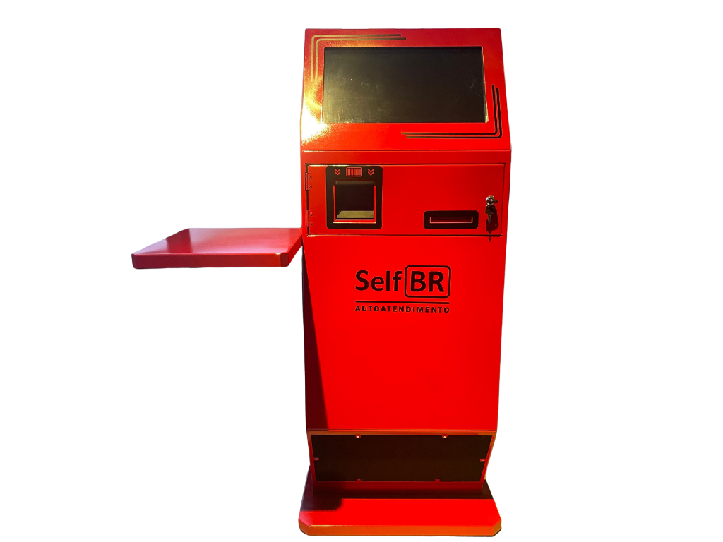 Totem SelfBR Completo na Cor Vermelha