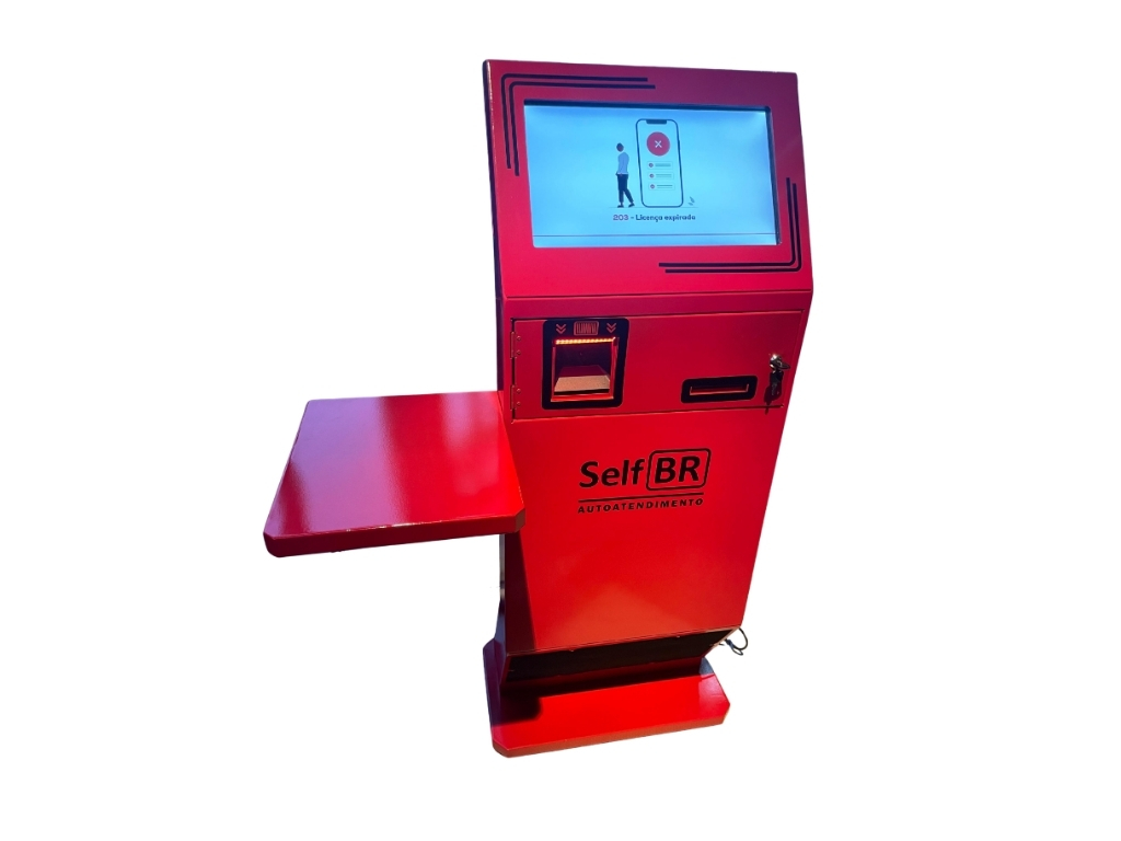 Totem SelfBR Completo na Cor Vermelha