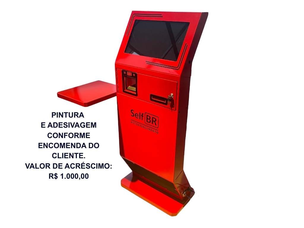 Totem SelfBR Completo na Cor Vermelha