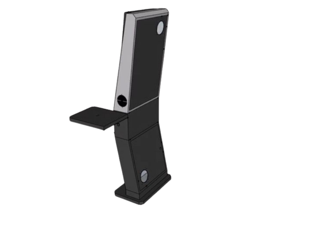 Gabinete para totem de autoatendimento com tela vertical de 23".