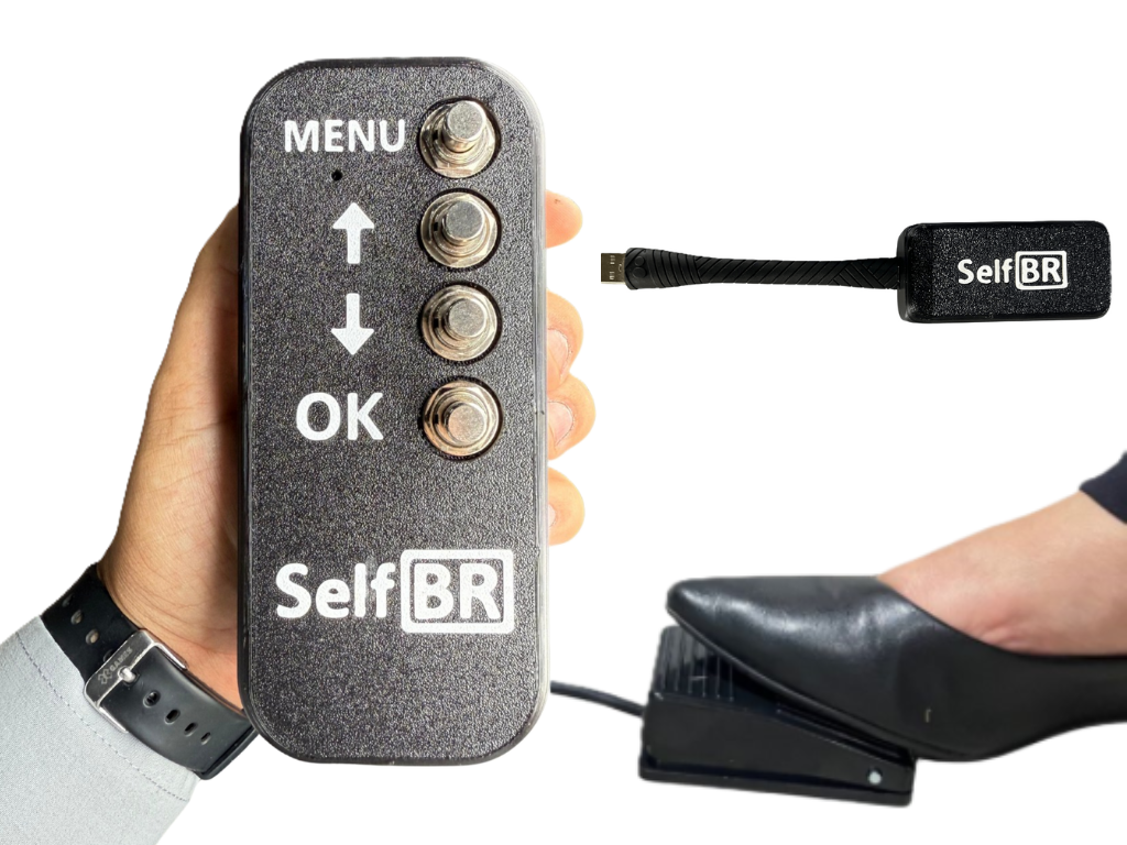 Tira Senha Dois Botões RF + Suporte Torre SelfBR + Software + Controle Gigante + Receptor